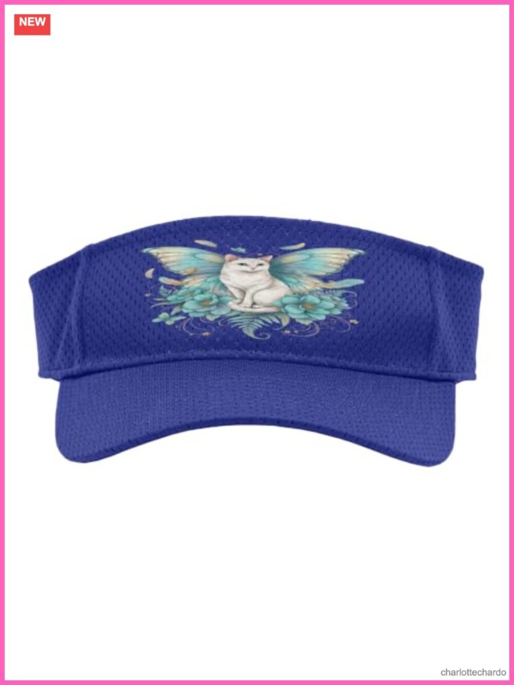 Fairy Cat Butterfly Wings Fantasy Sun Visor Polyester Adjustable